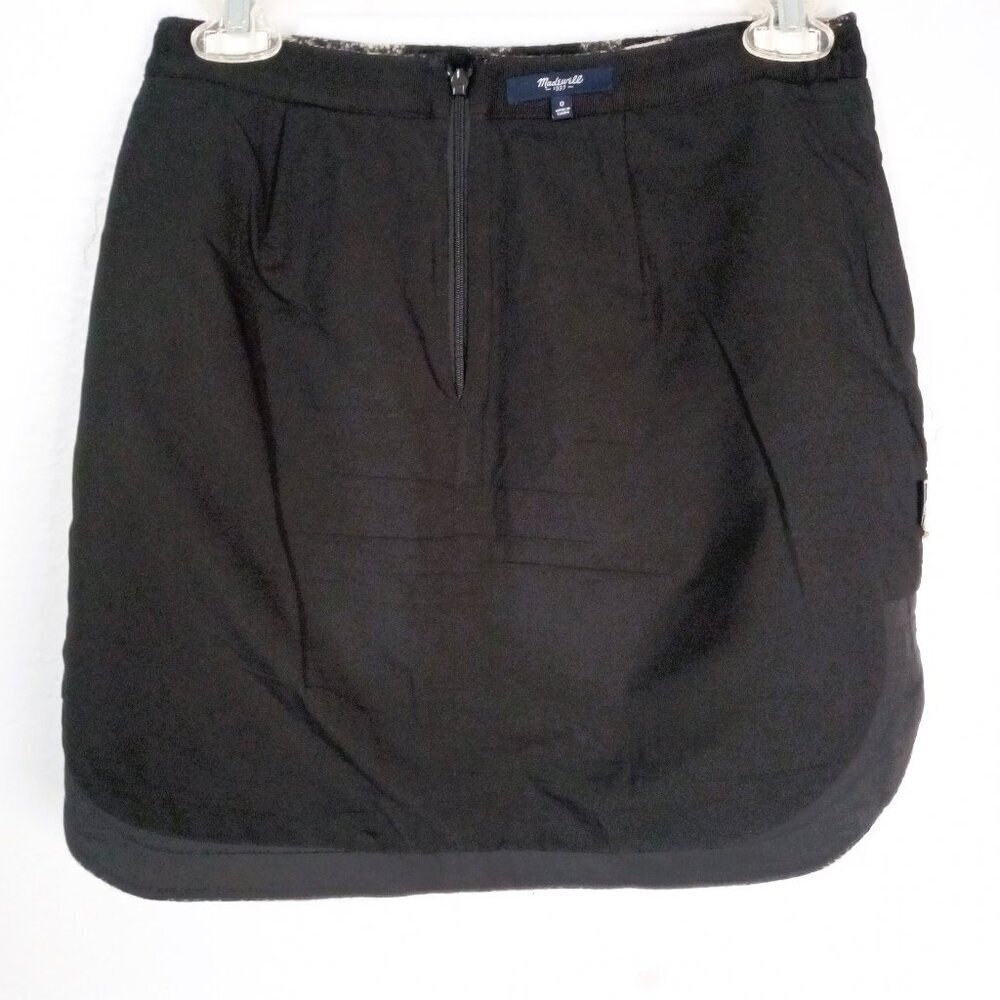 Madewell Black and White Check Minimalist Mini Skirt Size Small Waist 28.5 - Picture 2 of 4